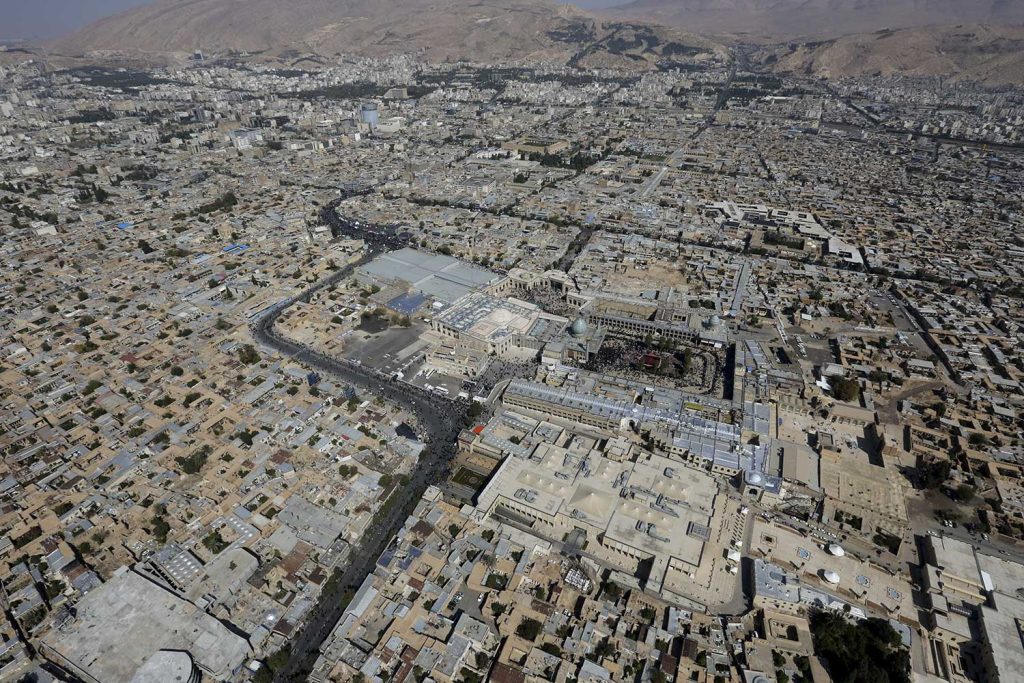 astanahmadi 1 1 1024x683 - مجموعه عکس هوایی از حرم مطهر حضرت شاهچراغ علیه السلام
