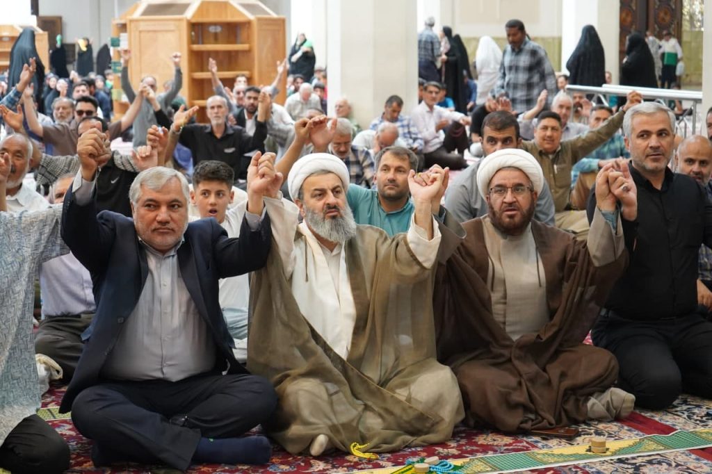 photo 2025 06 14 13 40 38 1024x682 - تصاویر| مراسم ظهر عید سعید غدیر خم در حرم مطهر حضرت شاهچراغ علیه‌السلام