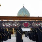 آئین اهتزاز پرچم عزای اباعبدالله الحسین عليه‌السلام در حرم مطهر حضرت شاهچراغ علیه السلام