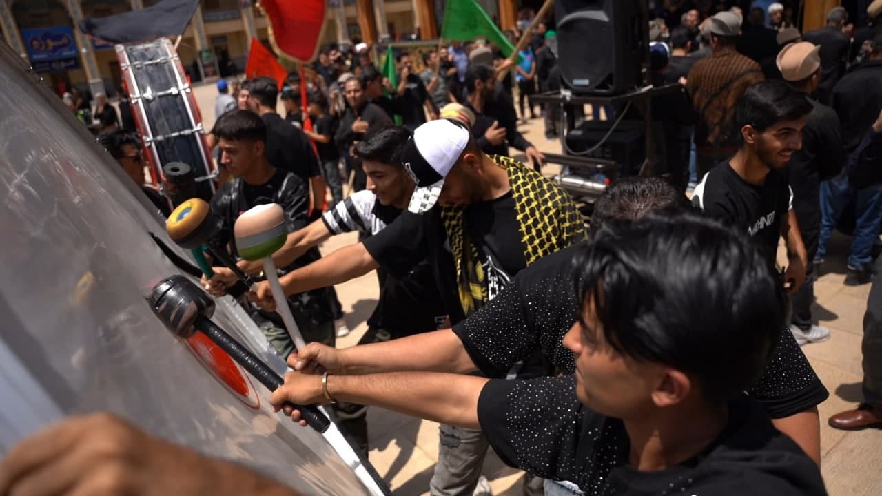 photo 2025 07 05 13 43 53 3 - تصاویر | عزاداری صبح و ظهر تاسوعای حسینی در حرم مطهر حضرت شاهچراغ علیه السلام