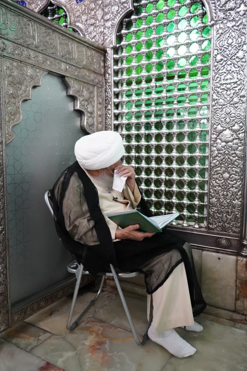 photo 2025 08 21 14 20 05 - زیارت مرجع عالیقدر حضرت آیت الله العظمی کریمی جهرمی از حرم مطهر حضرت شاهچراغ علیه السلام