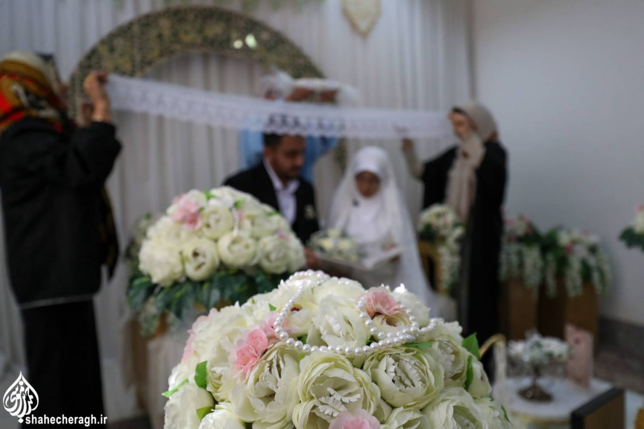 photo 2025 10 02 17 15 45 4 - پیوند آسمانی؛ عقد ازدواج ده زوج جوان در حرم مطهر حضرت شاهچراغ(ع) به مناسبت میلاد امام حسن عسکری(ع)