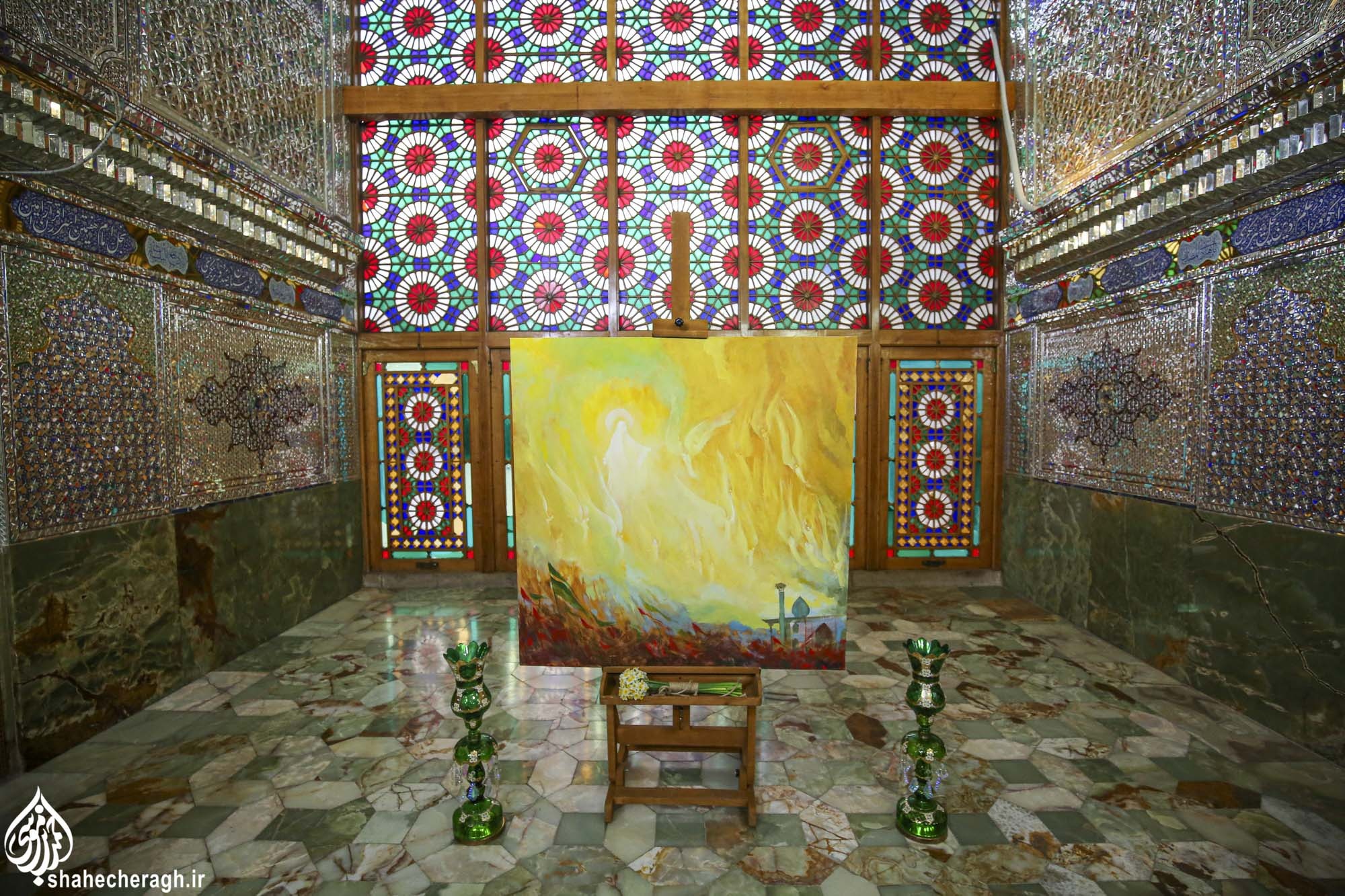 pic2009434 5 2 11zon - اثر نقاشی، یادمان شهدای حمله تروریستی به حرم مطهر حضرت شاهچراغ علیه السلام