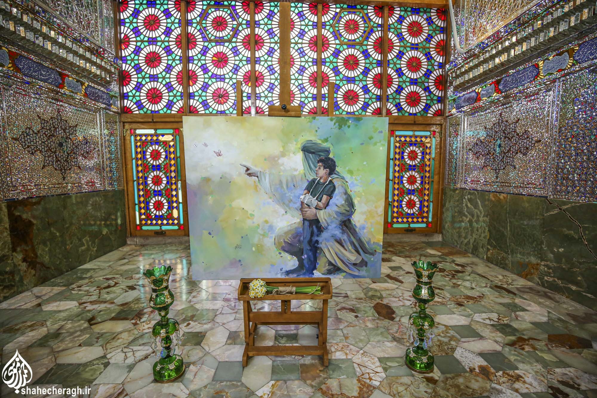 pic2009464 8 1 11zon - اثر نقاشی، یادمان شهدای حمله تروریستی به حرم مطهر حضرت شاهچراغ علیه السلام