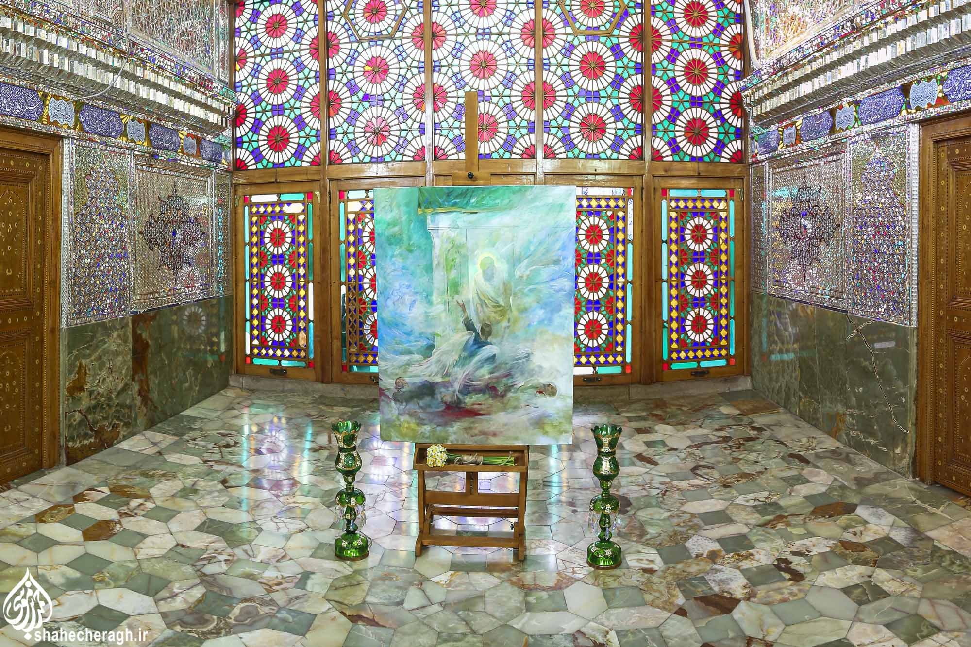 pic2009534 15 6 11zon - اثر نقاشی، یادمان شهدای حمله تروریستی به حرم مطهر حضرت شاهچراغ علیه السلام