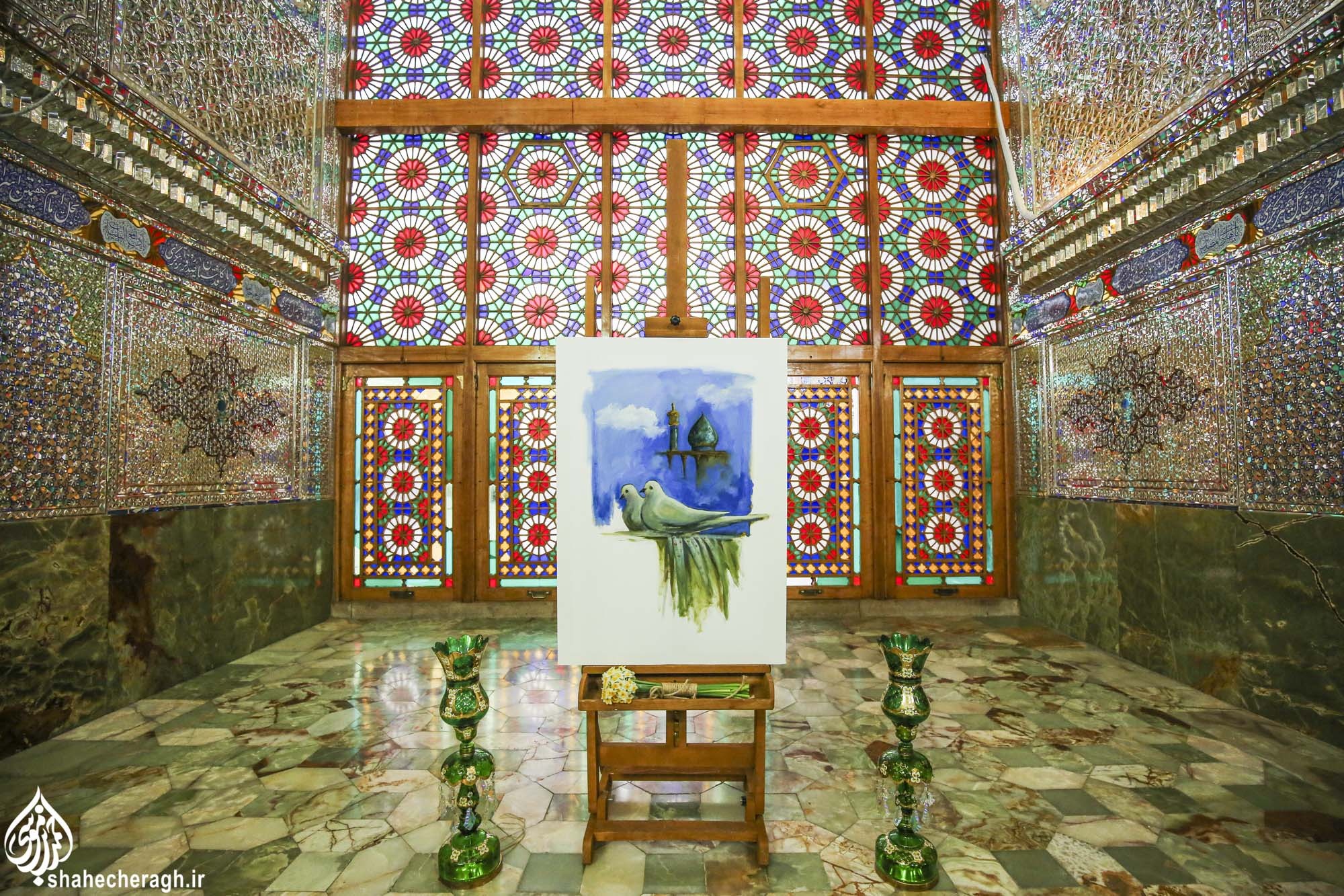 pic2009574 20 5 11zon - اثر نقاشی، یادمان شهدای حمله تروریستی به حرم مطهر حضرت شاهچراغ علیه السلام