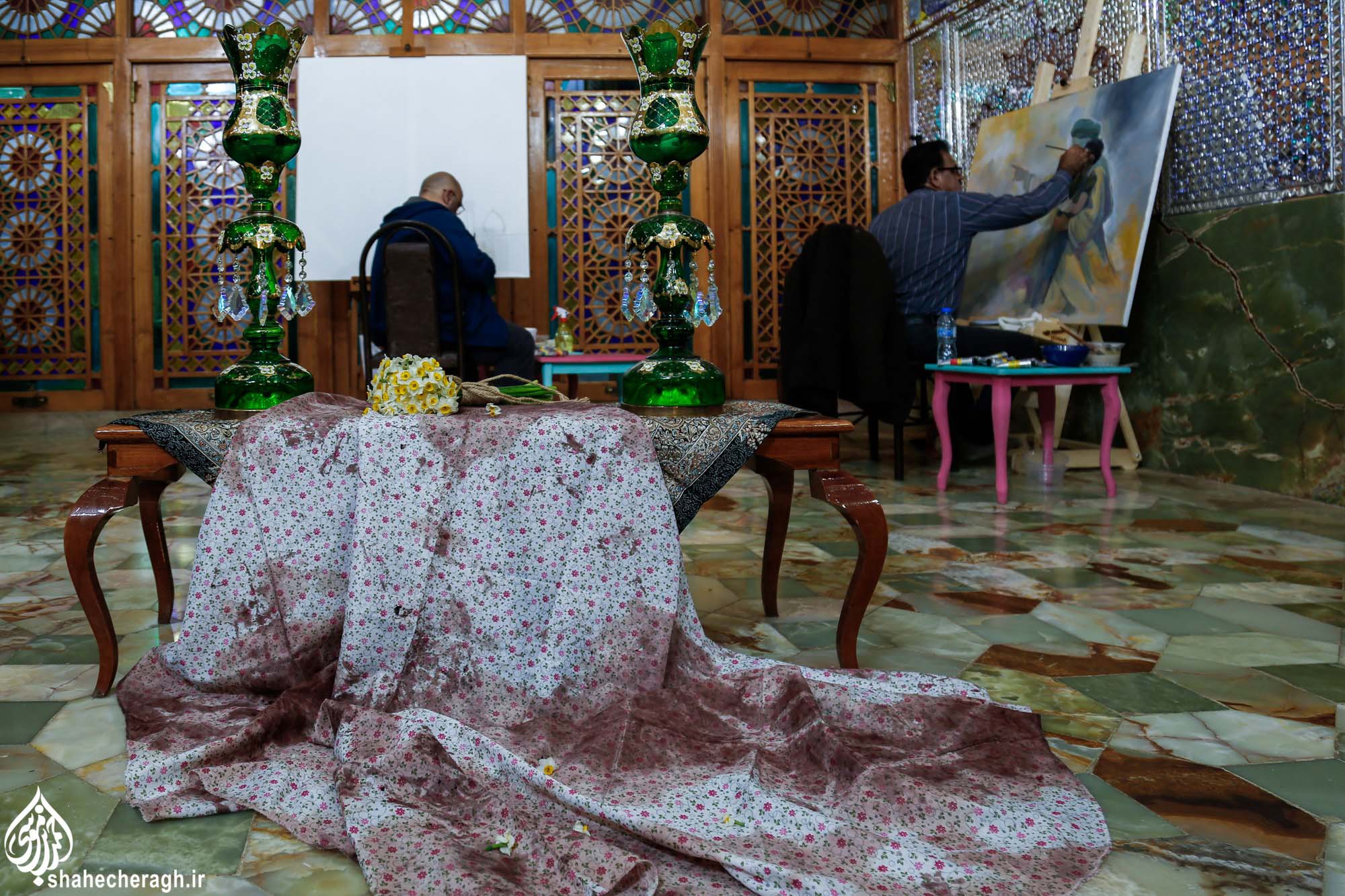 pic2009634 28 - اثر نقاشی، یادمان شهدای حمله تروریستی به حرم مطهر حضرت شاهچراغ علیه السلام