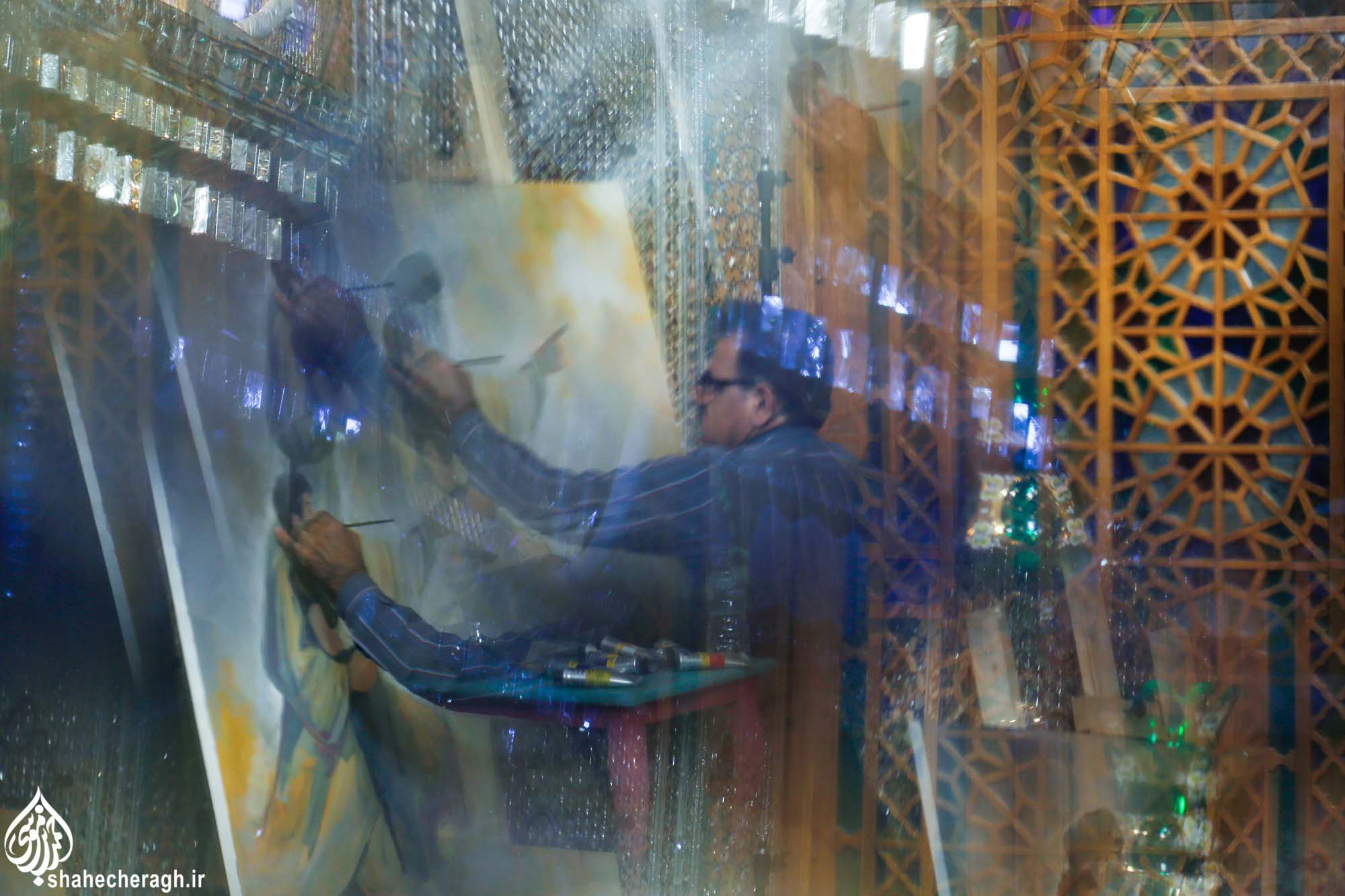 pic2009654 30 - اثر نقاشی، یادمان شهدای حمله تروریستی به حرم مطهر حضرت شاهچراغ علیه السلام