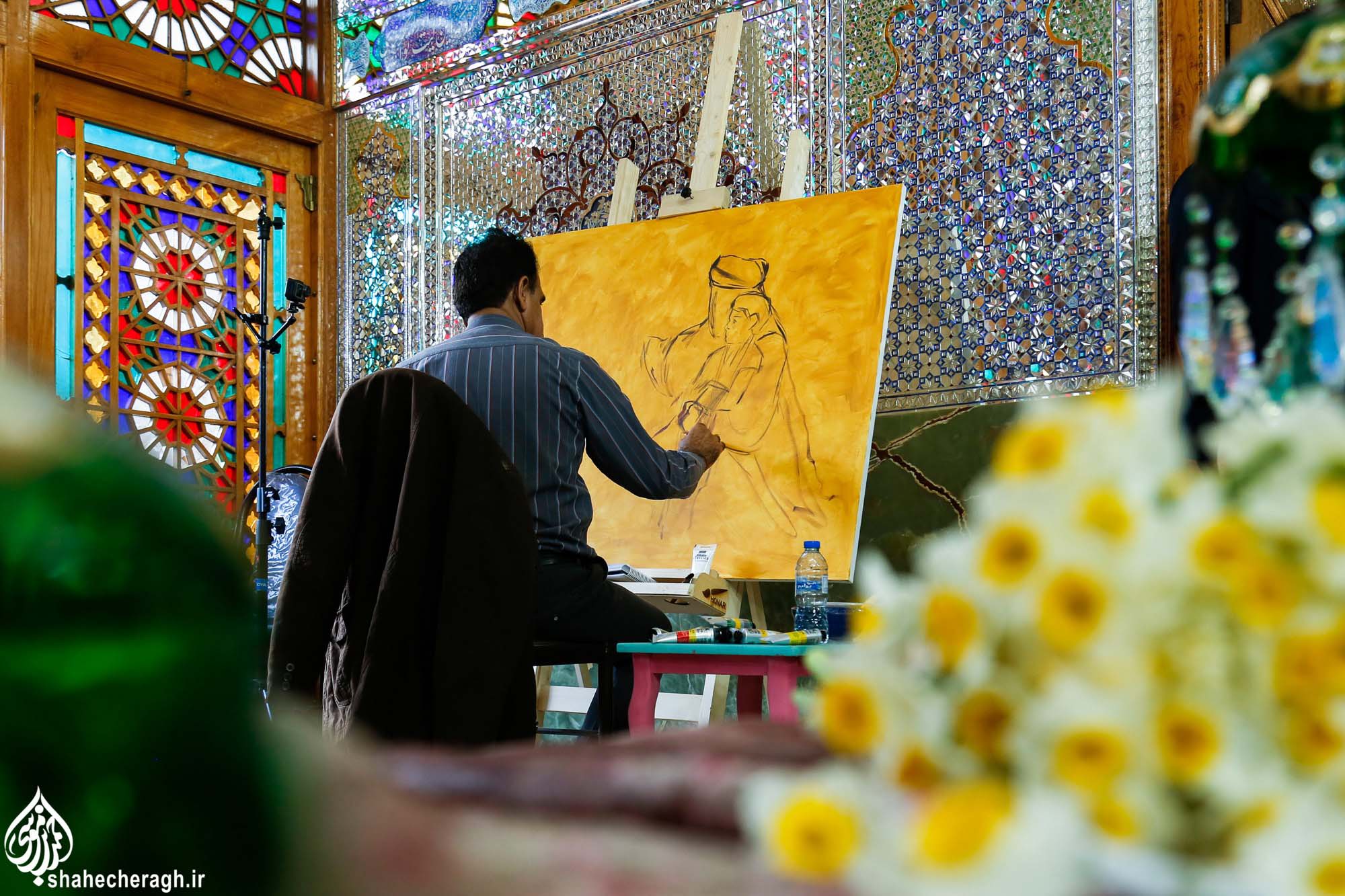 pic2009674 32 - اثر نقاشی، یادمان شهدای حمله تروریستی به حرم مطهر حضرت شاهچراغ علیه السلام