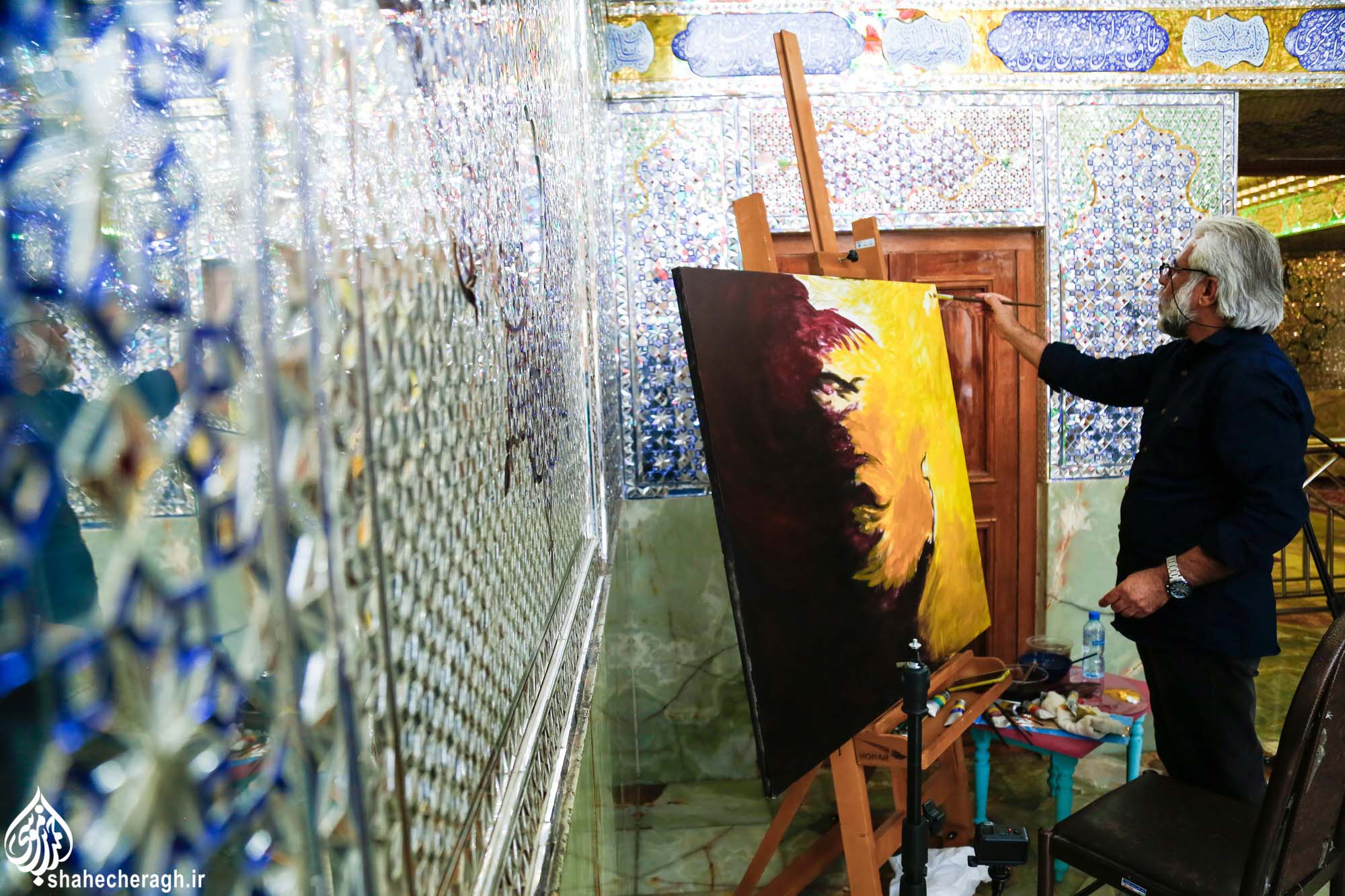 pic2009684 33 - اثر نقاشی، یادمان شهدای حمله تروریستی به حرم مطهر حضرت شاهچراغ علیه السلام