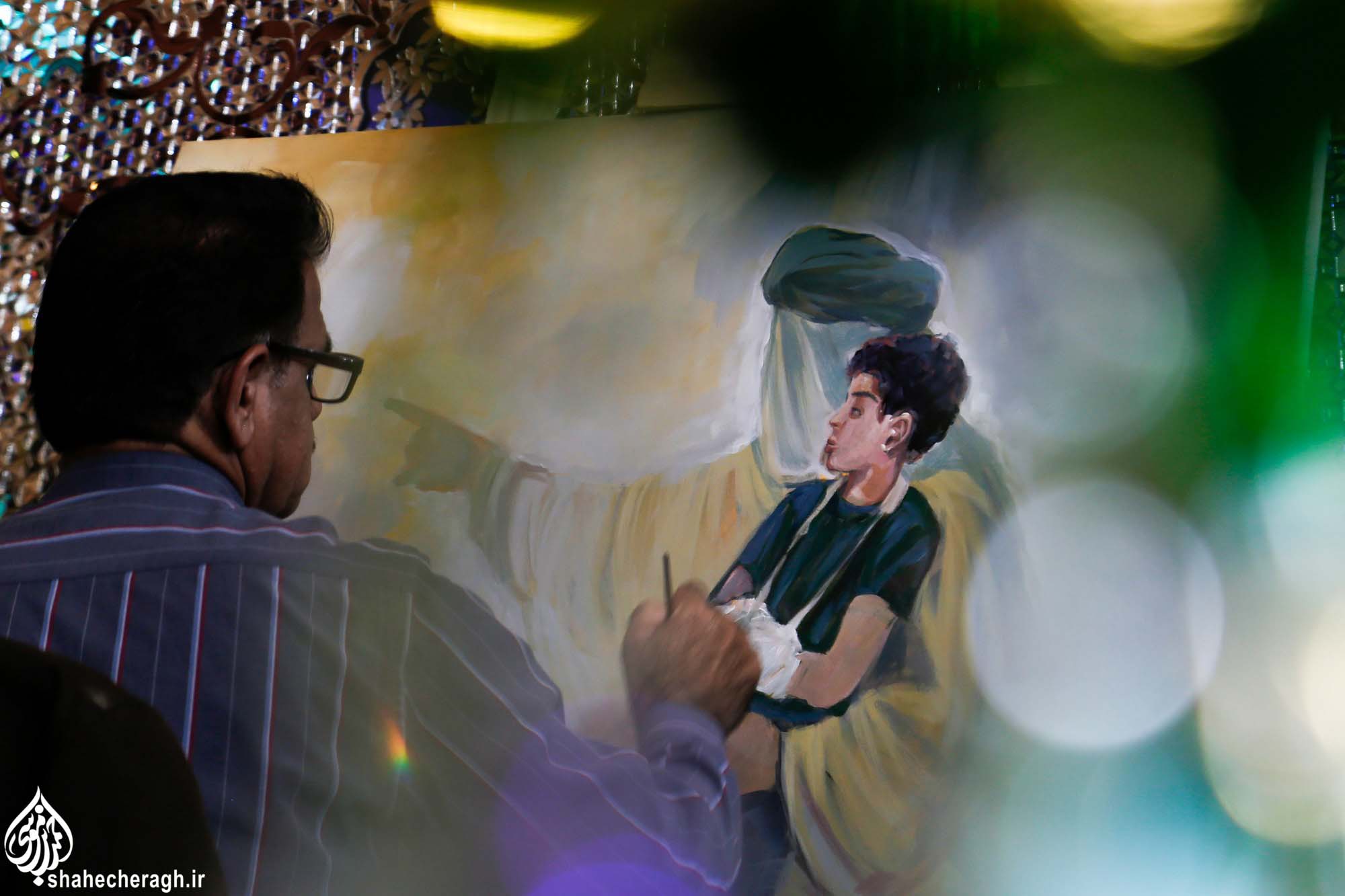 pic2009704 35 - اثر نقاشی، یادمان شهدای حمله تروریستی به حرم مطهر حضرت شاهچراغ علیه السلام