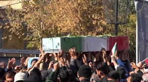 مراسم تشییع شهدای گمنام دفاع مقدس در شیراز سومین حرم اهل بیت علیهم السلام