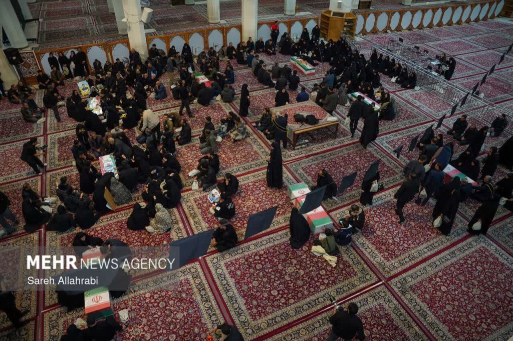 photo 2026 04 07 22 42 10 1024x682 - وداع با پیکر ۸ شهید مدافع وطن در حرم مطهر حضرت شاهچراغ علیه&zwnj;السلام