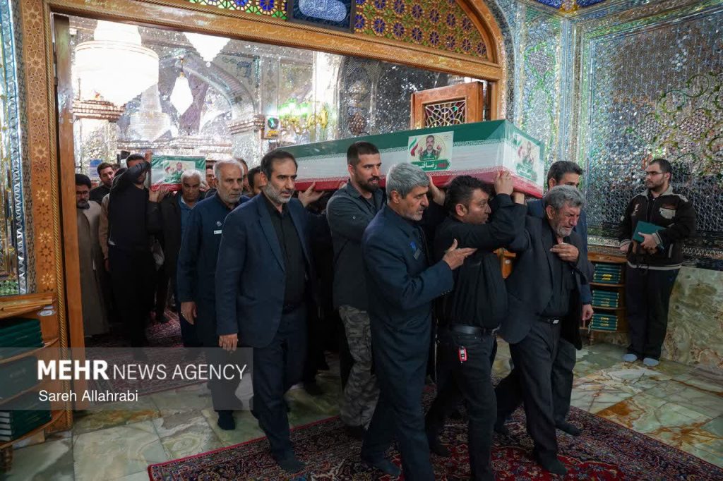 photo 2026 04 07 22 42 27 1024x682 - وداع با پیکر ۸ شهید مدافع وطن در حرم مطهر حضرت شاهچراغ علیه&zwnj;السلام